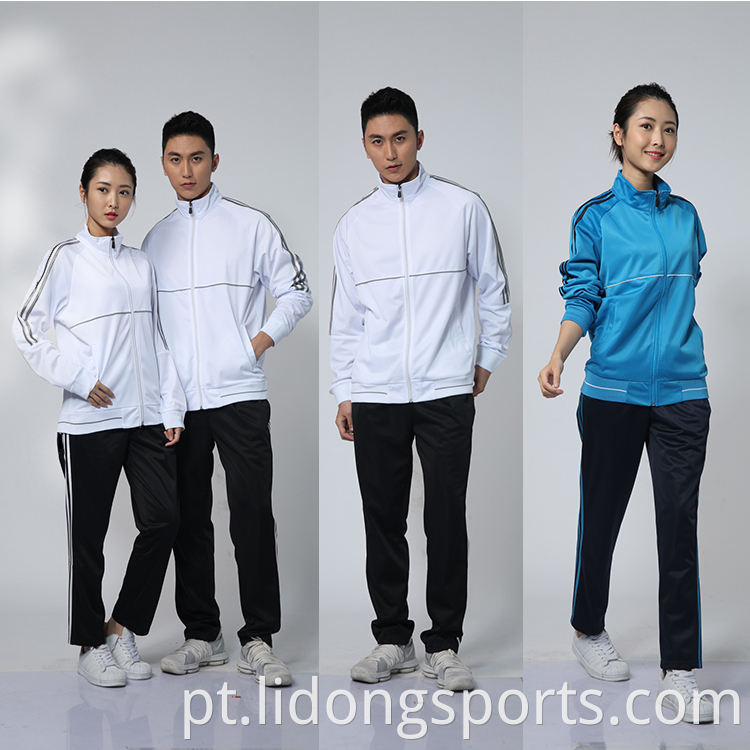 Lidong Soccer Sports Plain Plain Custom Men Mulheres traje Slim Fit Wholesale Jaqueta de futebol Runção de esportes de pilotagem ao ar livre